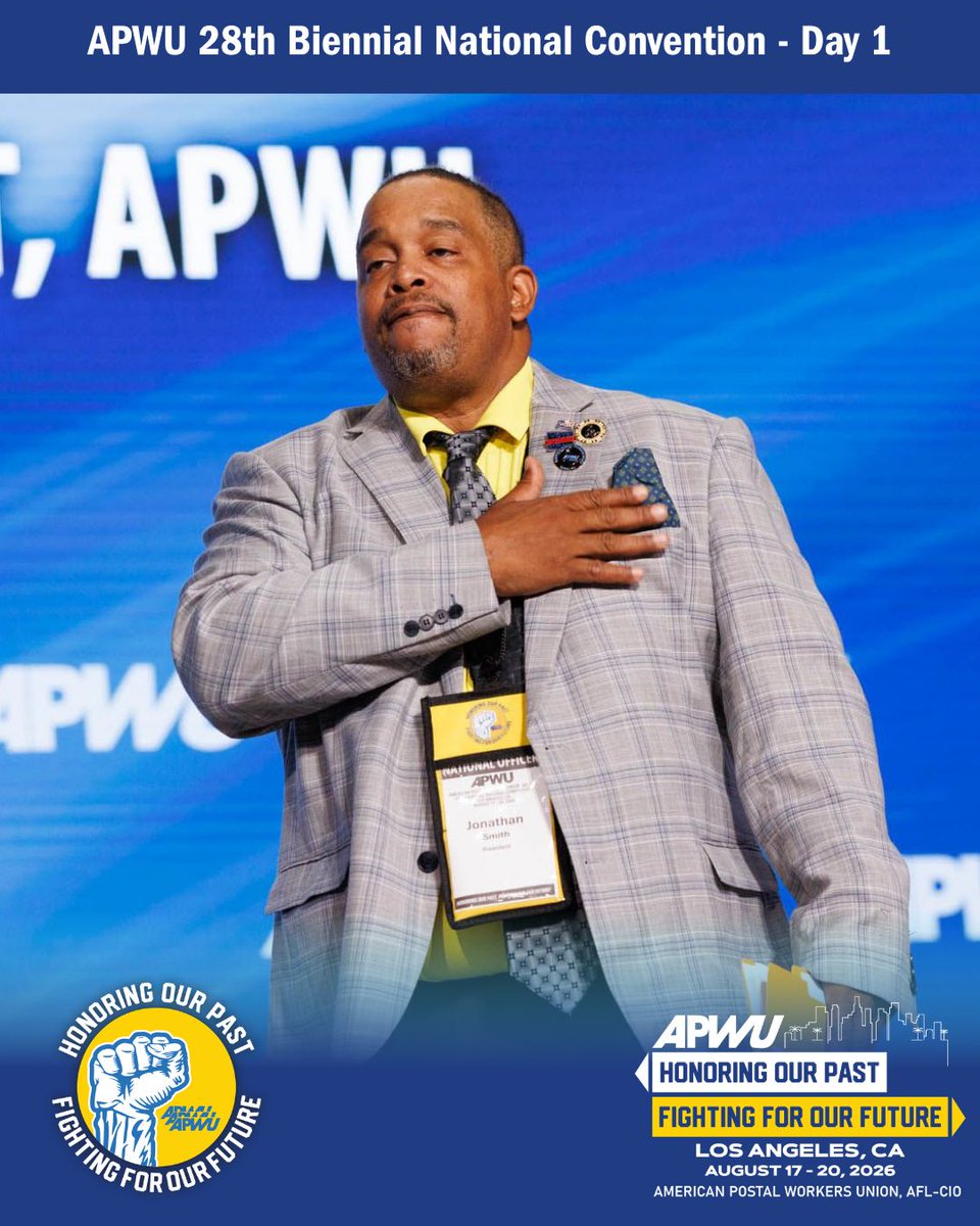 APWUnational's tweet photo. Day 1 of the APWU Convention has wrapped! Scroll to view pictures, and join us tomorrow, 8/18, at 4PM PT/ 7PM ET to be part of the action as we livestream from the convention floor. Tune in at https://t.co/BnGiN4YeTz https://t.co/hlSpk6ZpoM