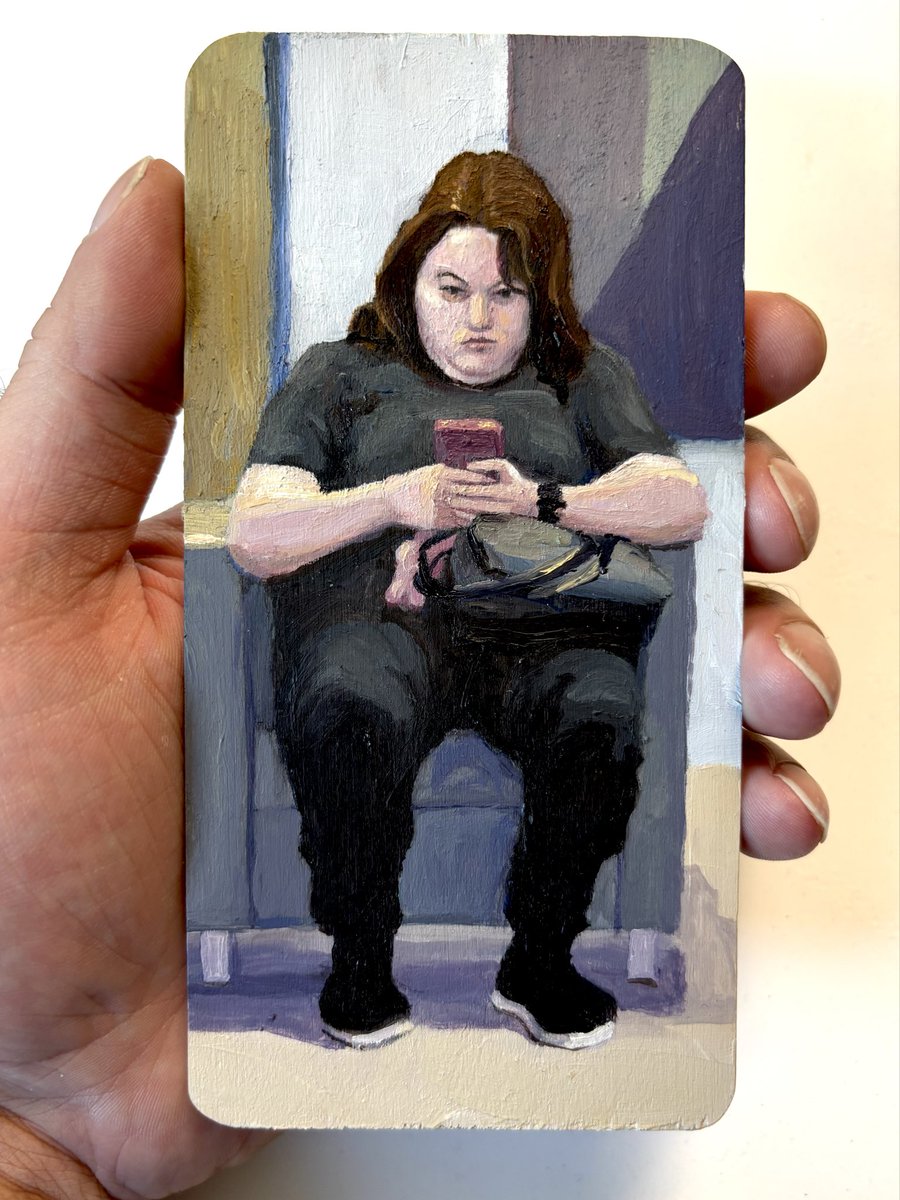 AlexVietti's tweet photo. Interface 0417 #oilpainting #cellphone #technology #artist #alexvietti https://t.co/JsV2JdeLpV
