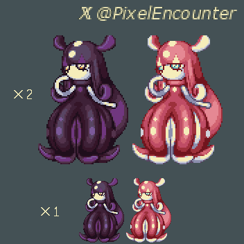 PixelEncounter's tweet photo. Gloopie &amp; Gloopie Primo
#palworld #pixelart #aseprite https://t.co/xlXFC6mECs