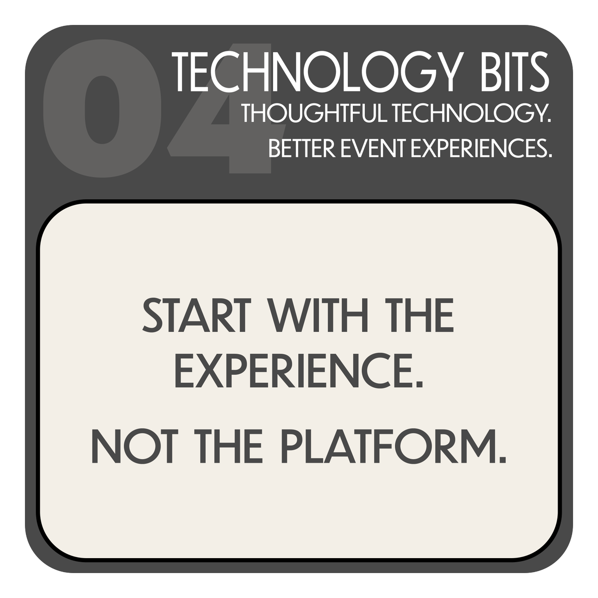 PowerEventGroup's tweet photo. Some of the most important event technology decisions happen before configuration begins. Define the experience first. Then choose or configure the technology to support it.

This week’s Technology Bits:
https://t.co/uUsASAhL1e

#EventTechnology #TechnologyBits https://t.co/NFaX3ATOWe