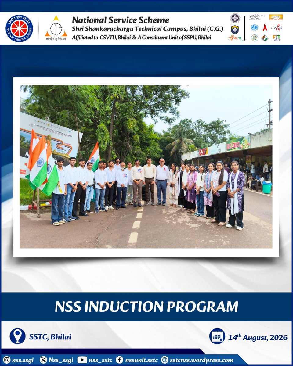 Nss_ssgi's tweet photo. Jai Hind 🇮🇳

The @Nss_ssgi successfully organized an NSS #Induction Programme, beginning with the SAP Felicitation, where volunteers received their #SAP certificates from Dr. Raj Kumar Verma, #YouthOfficer, NSS Regional Directorate, Bhopal.
@_NSSIndia
@YASMinistry
@NSSRDBhopal https://t.co/tV6rtdd6gs