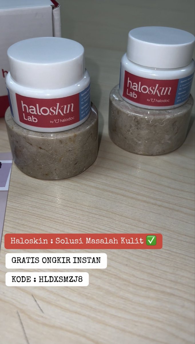 dwsafitriii's tweet photo. Sibuk sampe gak ada waktu buat ke klinik kecantikan ?
Cobain deh HALOSKIN by Halodoc ✨

GRATIS ONGKIR masukan kode ini :
HLDXSMZJ8

Yuk, RAIH PROGRES NYATAMU dalam 30 Hari 🌸🫶🏻✨

@Halodoc 
#reviewhaloskinhalodoc #temanhalodoc #sehatbarenghalodoc #kemerdekaan #halodoc https://t.co/DrDbsMLbOU
