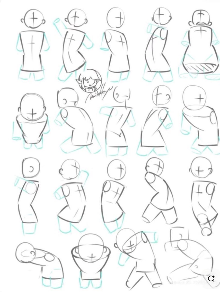 designatmo's tweet photo. A simple torso shape can carry the entire pose https://t.co/uODz1NGAhU