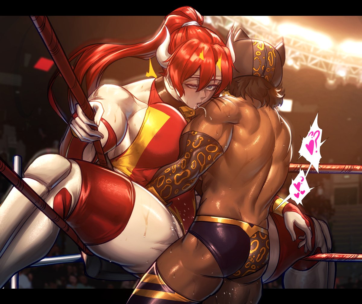 arsonic_hawt's tweet photo. Dizzy and immobilized, Ocelot lift Charlend with her legs spread and hanging onto the ropes. 
The audience starts wooing as Ocelot forces his shaft into her and began humping away! Charlend could only make moans and groan while barely conscious! https://t.co/KCyedzWecy