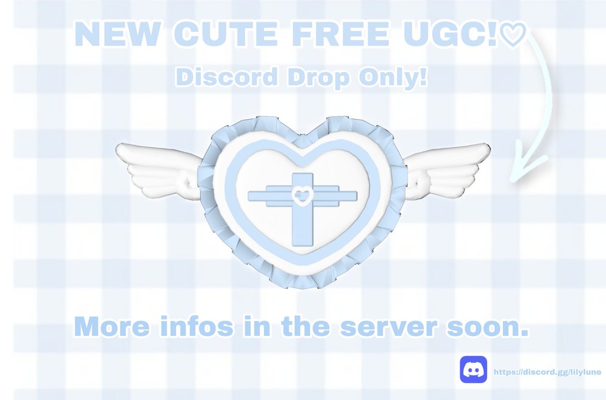LilyluneUGC's tweet photo. ROBLOX FREE UGC LIMITED! 🩵🪽

Item: https://t.co/qV3wMmE8qO

https://t.co/9ofLQNmVNv

#Roblox #FreeUGC #RobloxUGC #RobloxFreeUGC https://t.co/tQFT1yRINN