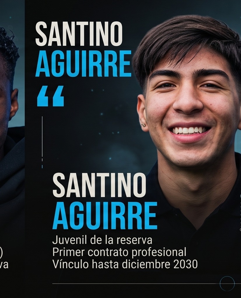 SelloRacing's tweet photo. Racing aseguró a tres juveniles hasta diciembre de 2030: Alberto Campo (19 años, figura en Reserva y con debut en Primera con Vojvoda), Santino Aguirre y Gonzalo Leiva firmaron su primer contrato con Milito y Saja.

Leé más: https://t.co/7XpIcBiytl https://t.co/mkfJJy6zDM