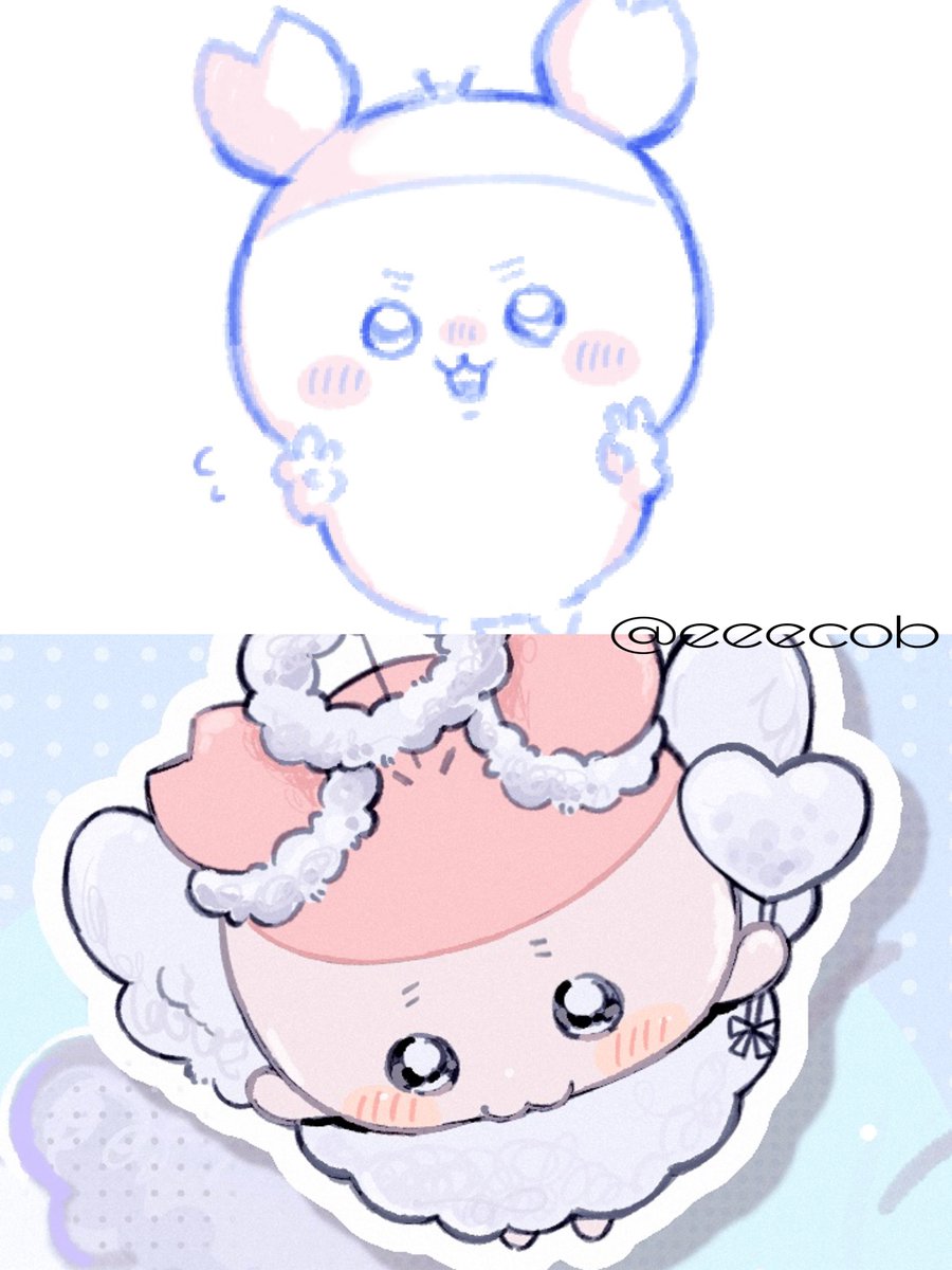 eeecob's tweet photo. ⬆️初描き          ⬇️最新 https://t.co/Xa7aGfvRhH