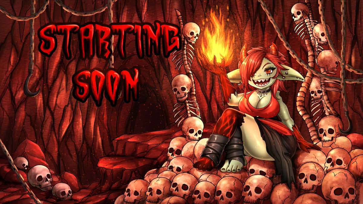 ArionSylven's tweet photo. THE STARTING SOON ART IS DONE!! 💀

Finished this hellish Starting Soon screen for @TwixeGobbo and I LOVE how it turned out!! 🔥
NEXT UP: ANIMATION ✨

#VTuberArt #StartingSoon #Vgencommissionㅤ https://t.co/WAKJoS6NlW
