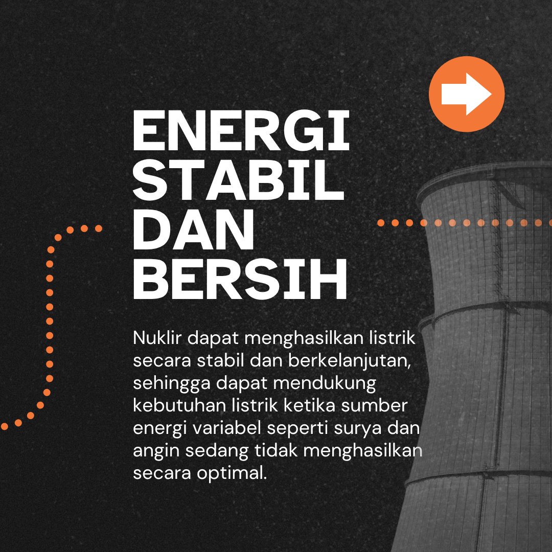 ninaproduct's tweet photo. Secara ilmiah nuklir memiliki emisi karbon rendah, pasokan energi stabil, penggunaan lahan efisien, serta sistem keselamatan dan pengawasan yang ketat. #LombaKontenBAPETEN
#Nuklir
#BAPETENKreatif2026
#PengawasanNuklir
#KeselamatandanKeamananNuklir https://t.co/khSaLn4FsW