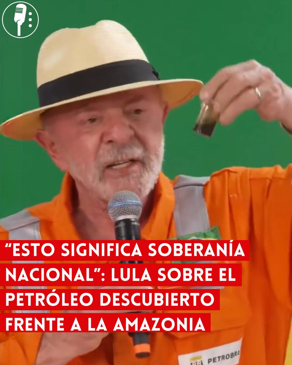 YosoyPedrero's tweet photo. 🚨OJO: “ESTO SIGNIFICA SOBERANÍA NACIONAL”: LULA SOBRE EL PETRÓLEO DESCUBIERTO FRENTE A LA AMAZONIA

El presidente de Brasil, Luiz Inácio Lula da Silva, celebró el descubrimiento de petróleo frente a la costa amazónica y destacó su importancia estratégica para el país. Durante una visita al buque de Petrobras encargado de los trabajos de exploración, el mandatario afirmó que el hallazgo representa soberanía nacional y una oportunidad para fortalecer el desarrollo de Brasil.

El yacimiento se localiza frente al estado de Amapá, en la llamada Margen Ecuatorial, una zona considerada estratégica por su potencial energético. Petrobras confirmó la presencia de petróleo y continuará con los estudios necesarios para conocer las características y dimensiones del descubrimiento.

Lula sostuvo que los recursos naturales de Brasil deben permanecer bajo control del país y convertirse en una herramienta para generar riqueza, fortalecer la economía y mejorar las condiciones de vida de la población. El mandatario también ha defendido que los ingresos provenientes de los recursos energéticos pueden contribuir a financiar la transición hacia nuevas fuentes de energía.

Con este descubrimiento, Brasil refuerza su posición como una de las principales potencias energéticas de América Latina y abre una nueva etapa para el aprovechamiento de sus recursos naturales. Para Lula, el mensaje es claro: la riqueza energética brasileña debe servir al desarrollo y a la soberanía del pueblo brasileño.