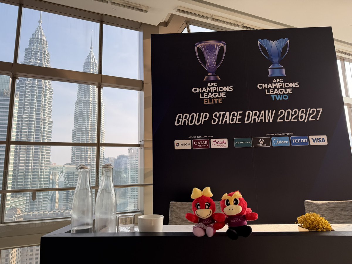 sangafc's tweet photo. 本日、ACL ELITE LEAGUE STAGE DRAW 2026/27が、マレーシア・クアラルンプールにて開催されます🟣

📅8/18(火) 日本時間17:00 開始予定
📹本日の模様はAFC公式YouTubeチャンネルでライブ配信されますので、ぜひご覧ください👀
https://t.co/Ciqy5D5sWQ

#sanga #京都サンガ https://t.co/6CY200cRmP
