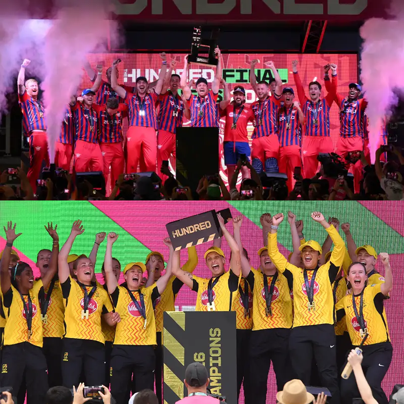 wynso2026's tweet photo. 🏆 The Hundred 2026 Champions Are Crowned!

Men’s Competition: Manchester Super Giants 💪
Women’s Competition: Trent Rockets 🚀

Congrats to both champions! 🎉

#Cricket #TheHundred #Champions #Wynso https://t.co/DZXKOC4BCt