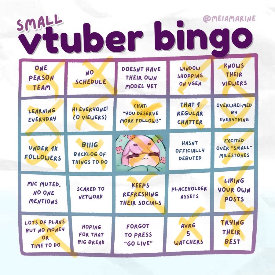 SylverItsuki's tweet photo. Bingo bango! I’m not scared to network I just work weird hours now that make asking for collabs weird https://t.co/r3XB7sWu66