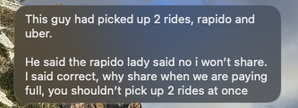 addictivebrain's tweet photo. .@Uber_India - today my wife booked an Uber ride, and this driver had double-booked. One through Uber and another through @rapidoapp_. You guys need to have some QC on your drivers.
#uberunsafe #ridesharing https://t.co/a8X7aEkCdb