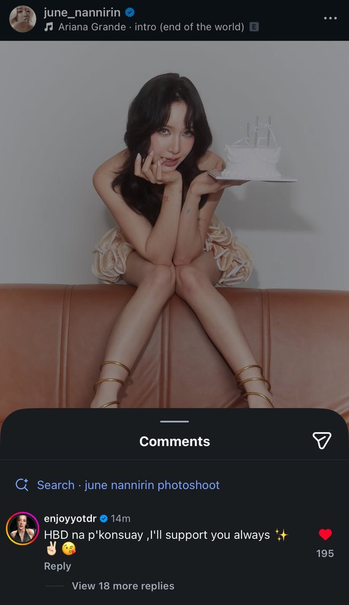 ej_era's tweet photo. AAAAAAA!! Enjoy commented on P'June birthday post 😭😭

HAPPY JUNE'S DAY 2026
#BirthdayWishNannirin
 #enjoyjune https://t.co/at99flS1Yu