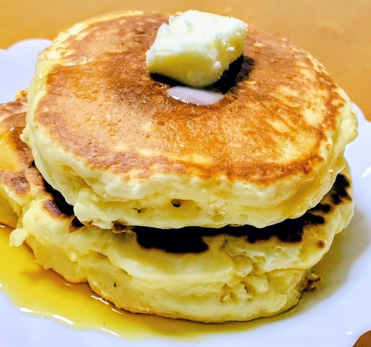 chall_loselta's tweet photo. 私シャル、この度なんと…！

念願の、分厚いホットケーキを焼く方法を、習得しました…！！！🥞

大勝利✌✨️ https://t.co/TaYyxvHXdK
