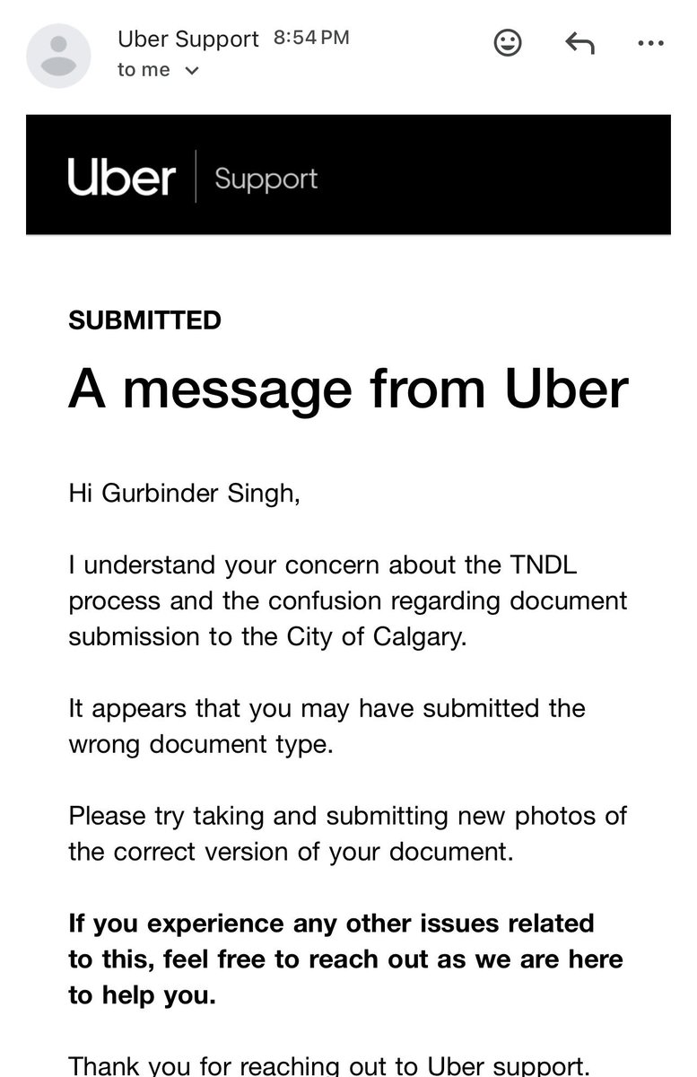 Gursinhh's tweet photo. Update - Aug 17-10:22pm
Still receiving generic responses from @Uber_Support  @Uber . Not a single response confirms docs submission to VFH /City of Calgary.  Not a single response addresses the ask! https://t.co/sfDIsKdGyP