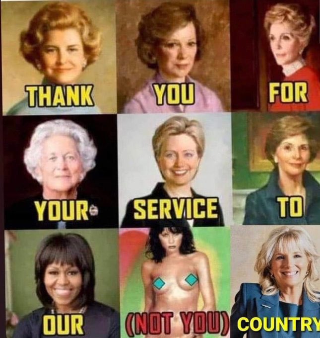 Boberrooney's tweet photo. @HazelLiaqa4848 Why’d you use a photo of her from 30 years go? Nobody cares about that hooker. She doesn’t even live in the White House. She lives in NYC to be closer to her boyfriend. https://t.co/8nJW7cLEAY
