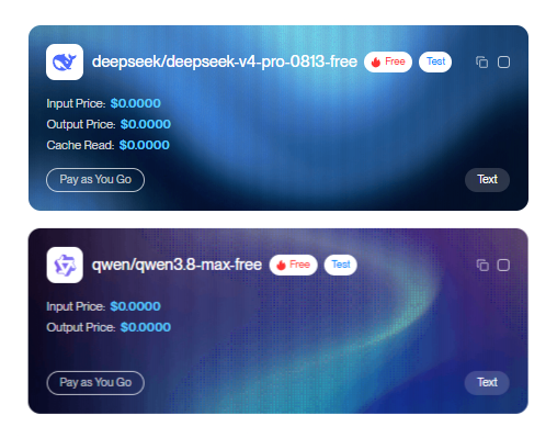 qilua02's tweet photo. You can get 1 BILLION tokens for FREE on DeepSeek V4 Pro &amp; Qwen 3.8 Max 💀

Here’s how to set it up in 2 mins: https://t.co/fbsJ5c6HGE