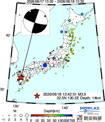 yokohamashingen's tweet photo. 京都付近に大きな深発地震発生 | 低気圧による震源の特定方法 
2026-08-17 34.9700 135.6548 376.0㎞ M5.7
8月17日の京都付近の深発地震は、Hi-netによるとM5.7
日本付近はM6 クラス以上���生の可能性あり
#深発地震
https://t.co/5kgaBEuFLK #Amebaブログ #アメブロ https://t.co/uVFtqnZPwJ