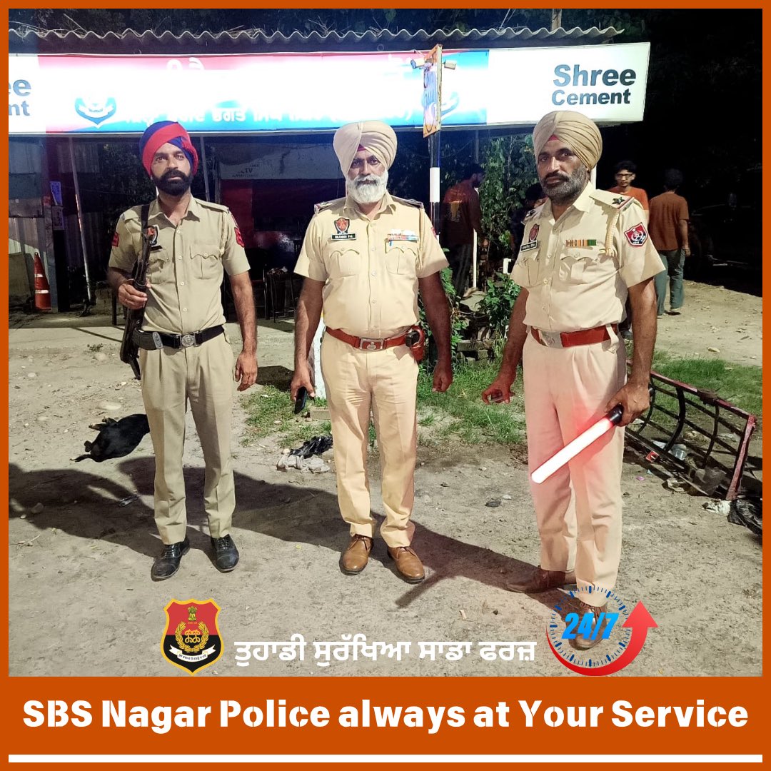 SBSNagarPolice's tweet photo. Committed to your Safety & Security!
➡️We are working round the clock to ensure your safety&security.
✅In case of any emergency,
📞112 for immediate assistance.
#YourSafetyOurDuty #PunjabSafe
#CommittedToYourSecurity https://t.co/KjTx2TZDP8
