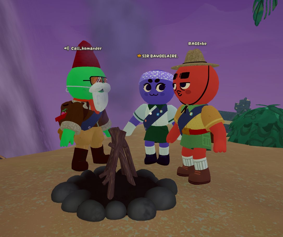 B0URR3AU's tweet photo. Grey Talon is telling stories around the campfire .   Something about the winds speaking to him .  

. . .  I think he's schizophrenic . https://t.co/S4V1D4teua