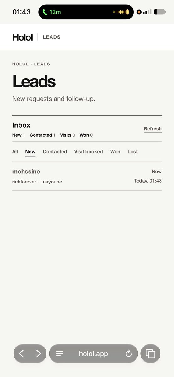 A second phone-first software-building screen shared by Ssam.