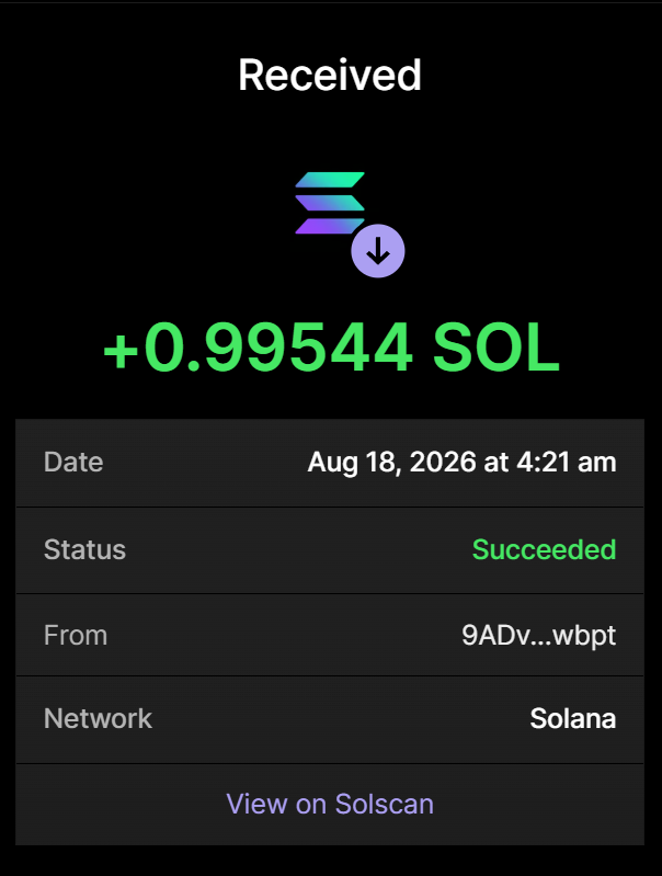NinjaBullSol's tweet photo. ✅ Successful Purchase of 38.92 Million $BULLSUIT FOR 0.99544 $SOL

TX - https://t.co/UpZzC35kMi

BUY $BULLSUIT + 100% BONUS
Send between 0.2 and 10 SOL to : 
P31bcrhLYzGfAJDJys7fDbaUYZt8n9ddZ5us7ZqmKY7

0.2 SOL = 6,000,000 $BULLSUIT
1 SOL = 40,000,000 $BULLSUIT
5 SOL = 500,000,000 $BULLSUIT

RETWEET & FOLLOW FOR 100,000 $BULLSUIT