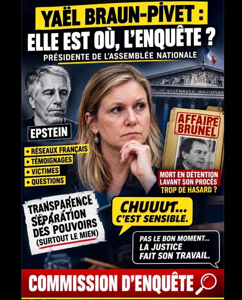 AdamGirard1990's tweet photo. YAËL BRAUN-PIVET: 7 ANS CHEZ TEMIME (1996-2003), CABINET QUI A DÉFENDU BRUNEL, RABATTEUR D'EPSTEIN! 🤬

4500 EMAILS d'Epstein saisis depuis 2019 à Paris, cachés! Brunel pendu à la Santé 19 février 2022 comme Epstein! Et tu refuses COMMISSION? CONFLIT D'INTÉRÊT TOTAL! https://t.co/YyARMZP2n3