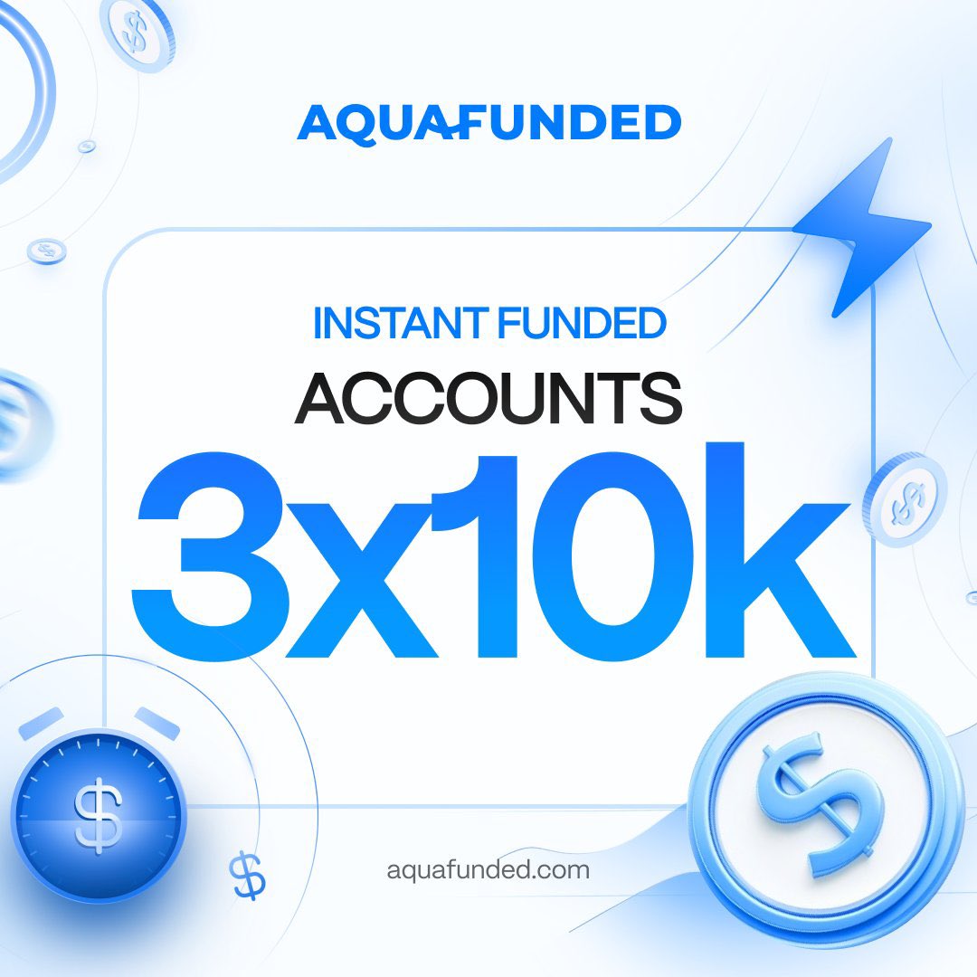 SGMJNR's tweet photo. 🎁$30k  instant account GIVEAWAY 🎁

Prizes 3x10k🎁

To enter follow 

1.@AquaFunded, @Idpthinkers 

2. Like &amp; Repost tag 3 traders not influencers 
3.Join telegram https://t.co/7NuKpbE32v

Winners in   3 days good luck https://t.co/VTSQo1VWC5