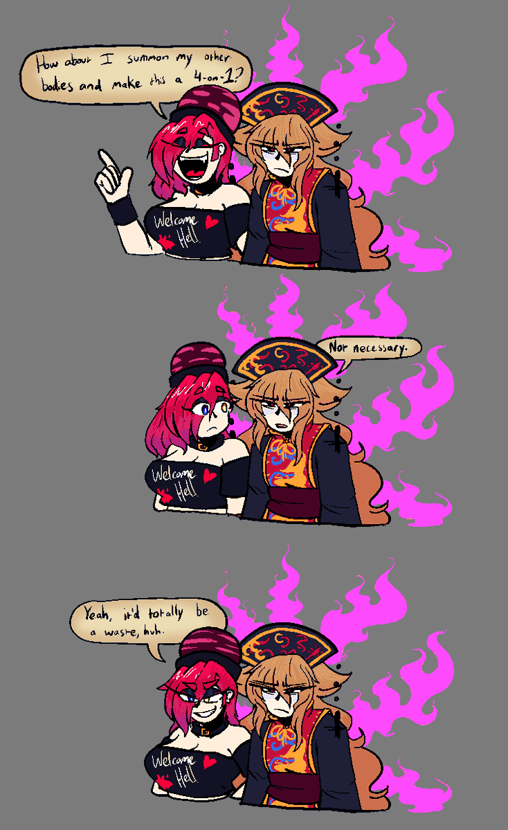YOKU_YUKIHIME's tweet photo. thats wife. my wife. hi hecatia hi.  helooooooo hi. heyaaa. im junko from touhou https://t.co/1NaEoyFQDL