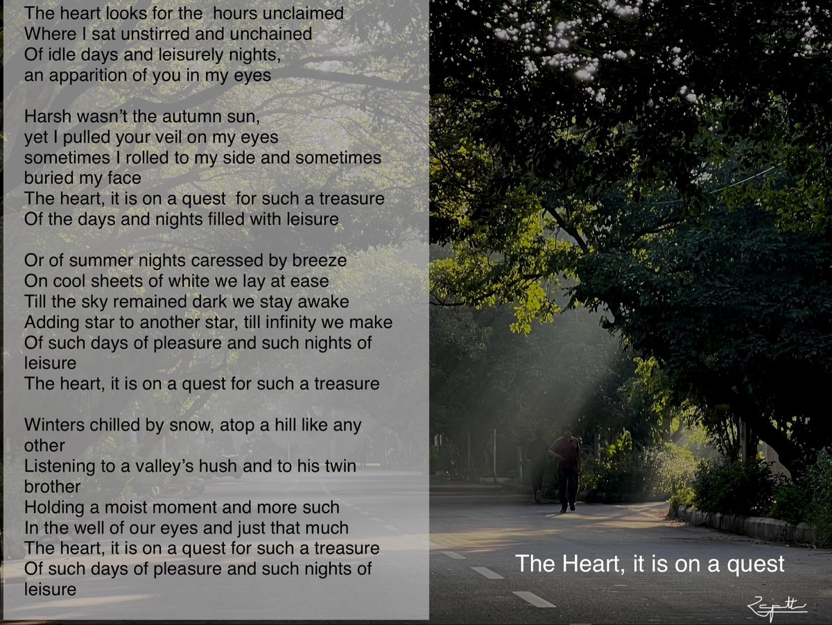 FoolzWizdom's tweet photo. #Gulzar Saab!
Happy birthday day!
A #Transcreation
‘The Heart looks for the hours unclaimed’ https://t.co/8xrnaReWoz