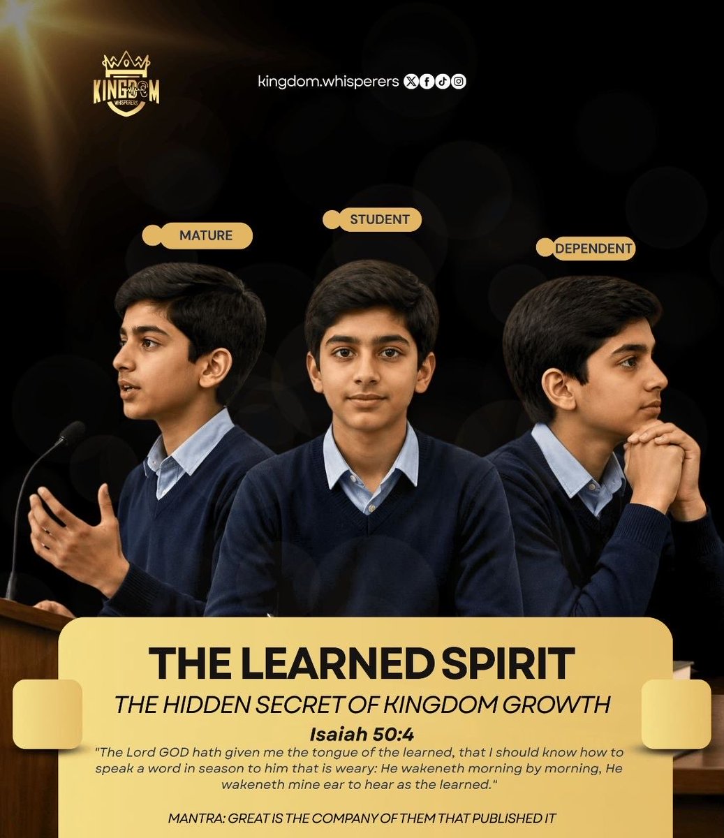 kwhisperers's tweet photo. THE LEARNED SPIRIT
THE HIDDEN SECRET OF KINGDOM GROWTH

"The Lord GOD hath given me the tongue of the learned, that I should know how to speak a word in season to him that is weary: He wakeneth morning by morning, He wakeneth mine ear to hear as the learned." - Isaiah 50:4 https://t.co/bP5DkOwfsE