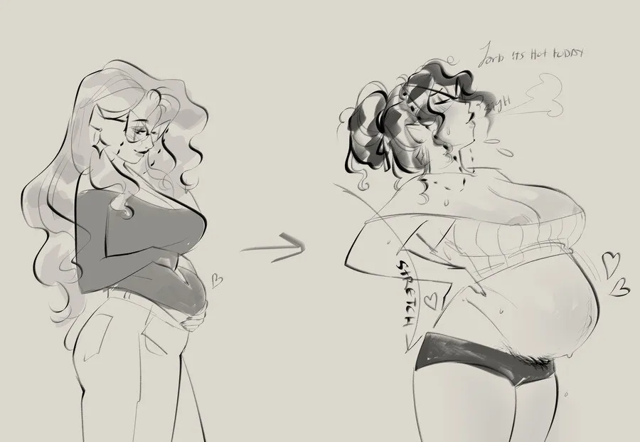 PathesisNSFW's tweet photo. Admiring your hardwork❤️ #oc #pregnancy #doodle https://t.co/k25SnWMRdg