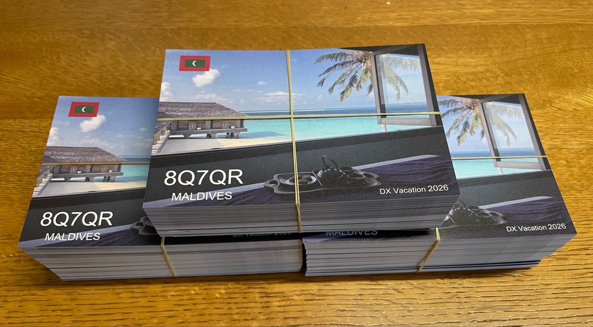 JJ1DQR's tweet photo. All QSL cards will be sent via the bureau, except for direct QSL requests.

#8Q7QR https://t.co/JVKG6wIQnG