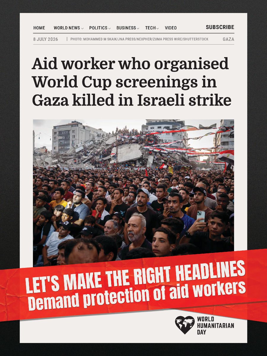 UNOCHA's tweet photo. So far this year, at least 8 aid workers have been killed in #Gaza. 185 were killed in 2025.

Statements of concern do not protect aid workers.

All parties to conflict must uphold international humanitarian law.

Those who break the rules must be held to account. #ActForHumanity https://t.co/BOydlKpkBt