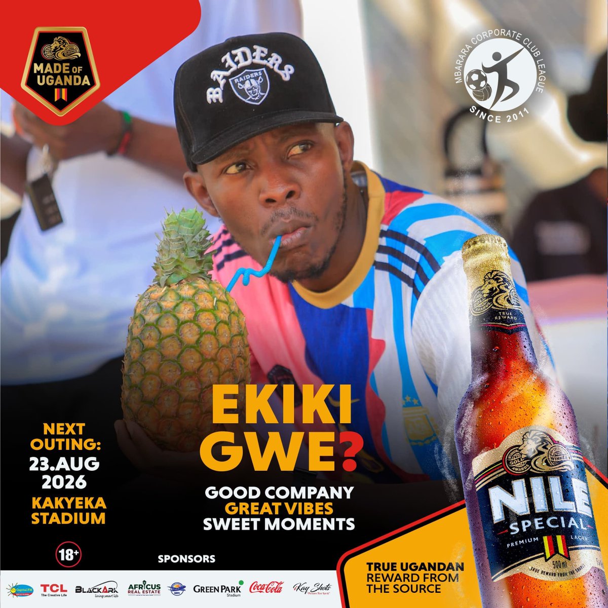 MbabaziGrace016's tweet photo. EKiki GWE ?
It's just 6 DAYS  to go 
Good Company &amp; Great Vibes👌
Don't Miss- Sunday 23rd August 2026.
#7thOuting 
#NBLMCCLeagueSeason26 https://t.co/483egItook