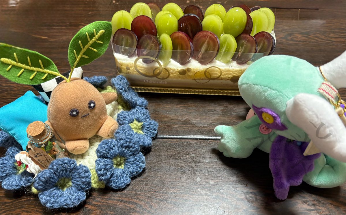 sayuki086's tweet photo. とても美味しかった🤤🍇

#ぬい撮り部 https://t.co/upxrVQa018