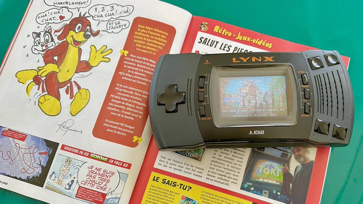 turk182es's tweet photo. Bon dimanche, bon jeu et bonne lecture les amis !
#Retroblog #Retro #Retrogaming #Retrogames #retrogamers #RetroComputer #Oldies #Vintage #8Bits #Jeuxvideo #Videogames #Atari #Lynx @atari @AtariSpain @AtariFrance #PifGadget https://t.co/1682IO1Liy