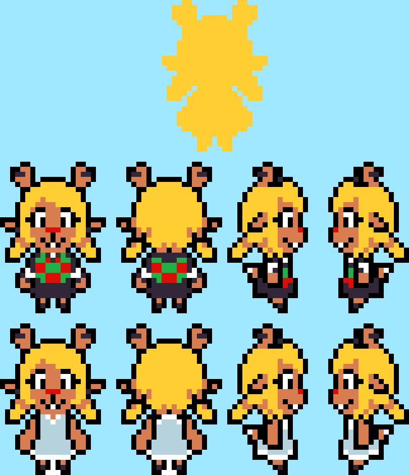 SpookiRiver's tweet photo. Hi. I finally got around to making more young Kris, Susie, and Noelle sprites. Hope you all like them.
#deltarune https://t.co/R2JTOMI9Nm