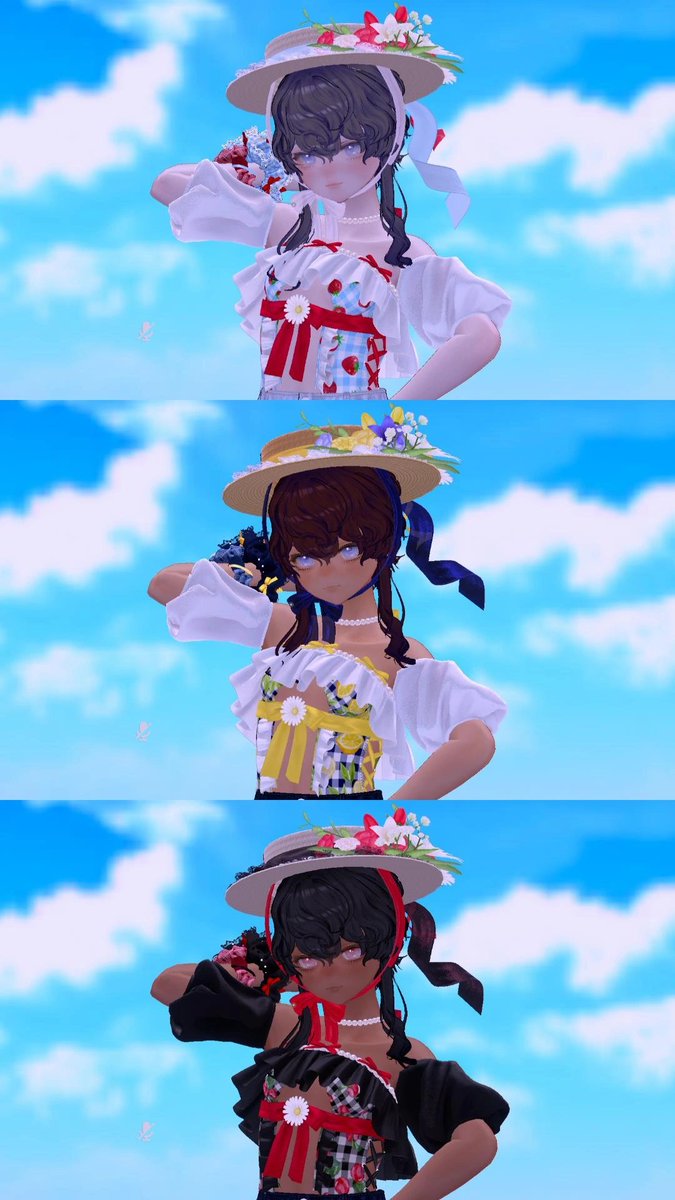 FranCelineVT's tweet photo. uploaded my first set of public avatars for #Marycia3D ! you can find them if you search up my username "opalite dreams" in the prismic's avatar search world #VRChat https://t.co/JfNCZWSMvY