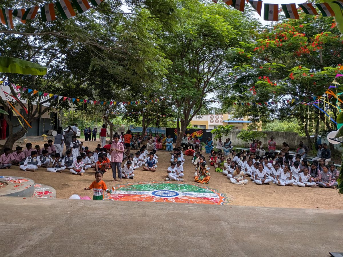 kumar_c2005's tweet photo. The Rotary Club of Madras Besant Nagar proudly celebrated the 80th Independence Day with the vibrant students and staff of Kumizhi Government School.

The day was filled with patriotic fervor as we hoisted the Tricolor, cheered on inspiring student performances.  @RCbesantnagar https://t.co/38Zhi0Yn9J