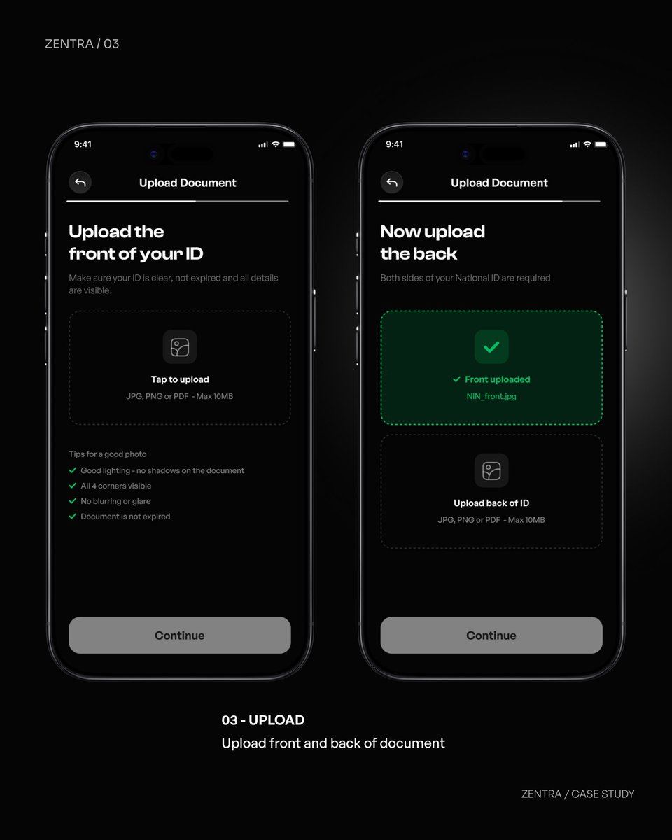 mideuiux's tweet photo. Zentra - Identity Verification 

Designed the verification flow to feel clear, predictable and secure.

less friction. more clarity. more trust. https://t.co/xmDDAy4biq