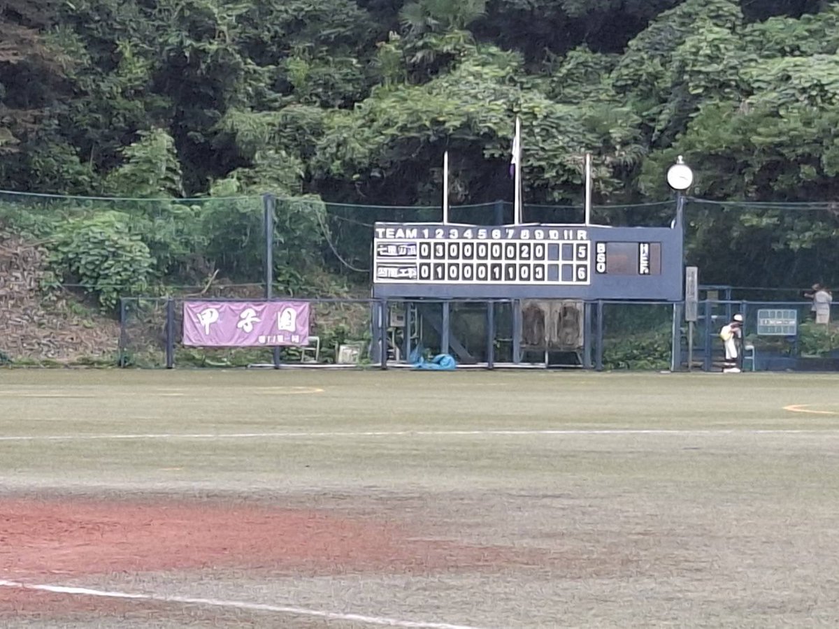7_bigwave's tweet photo. 【2026秋季大会地区予選 結果】

本日行われた湘南工科戦は無念のサヨナラ負けとなりました。

2026年8月16日(日)
七里ガ浜 5-6× 湘南工科

18日に最終戦、鶴嶺戦となります。
初勝利を目指して頑張れ七高ナイン！！！ https://t.co/JNsh4WPOLv