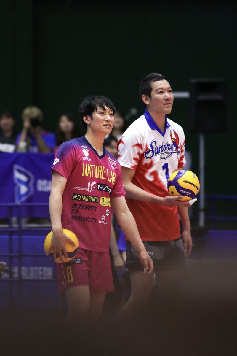 m__r1308's tweet photo. 2026.08.08 パナソニックアリーナ

#柳田将洋 選手
#山村宏太 チームディレクター
#ゴリラストマッチ https://t.co/jP58J7jvmT