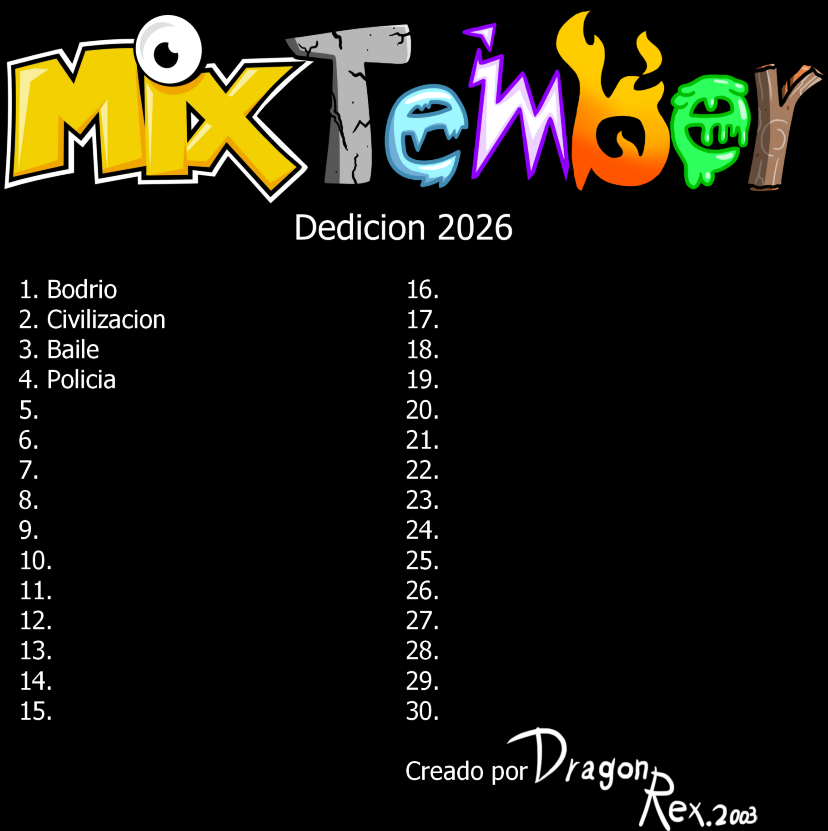 d_rex2003's tweet photo. EL Mixtember se acerca, y se me olvido ¿me quieren ayudar a elegir las tematicas?
Y lo pregunto de una ¿Les gustaria que se nuevo punga el "crea tu propio Mix" repetido como en el año anterior? https://t.co/u2NK2fVOJD