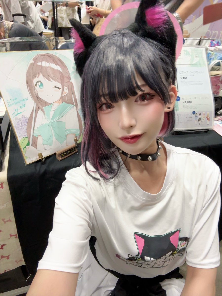 ヂイスケ　色紙　DiisukeHan 牡蠣田レイ Circle Eden　メロン 高輪先生（@bay_city_line ）が描いた 可愛いアイリの色紙とカズアイ