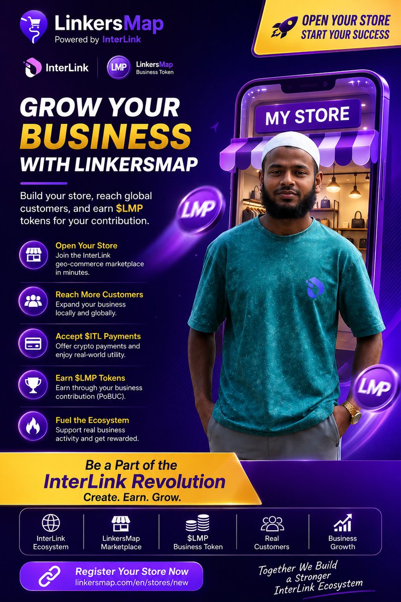 s_emon39792's tweet photo. 🚀 Build your business. Reach more customers. Earn $LMP. 💜

🌍 Open your LinkersMap Store and grow with the InterLink ecosystem!

#LinkersMap #InterLink #LMP #GeoCommerce #BusinessGrowth https://t.co/eFJ7ZOBJtv