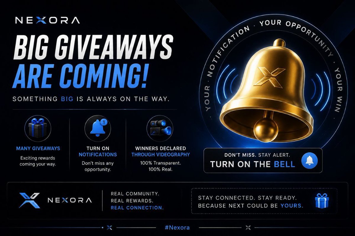 ggyarinee's tweet photo. 10 USD in 6 Hours ✨

- RT &amp; Follow @NexoraSocial 🔔
__________________
Giveaways are already live on Nexora🎁

And this is just the beginning. 👀
More drops are coming soon.
🔔 @NexoraSocial
#Nexora https://t.co/U5e4gGF3gI
