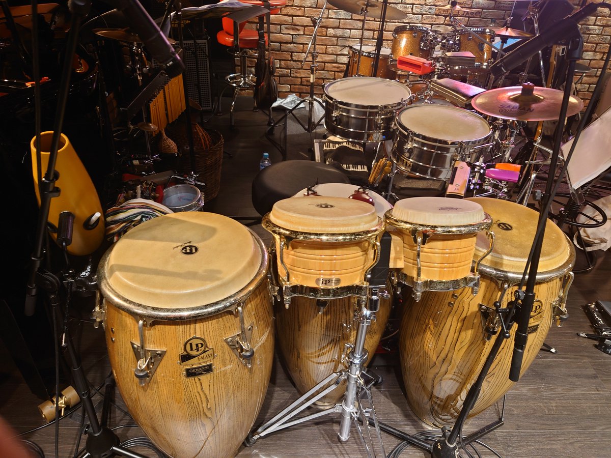 akabachiperc's tweet photo. 本日のセッティング！

後ろからはレジェンド、ゲタ夫さんのベースがグイグイ来て心地よいっす(^^) https://t.co/QvtemLyFI6